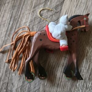2001 Hallmark Keepsake 'A Pony for Christmas' Ornament (Missing Wheel)